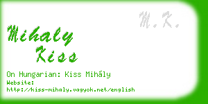 mihaly kiss business card